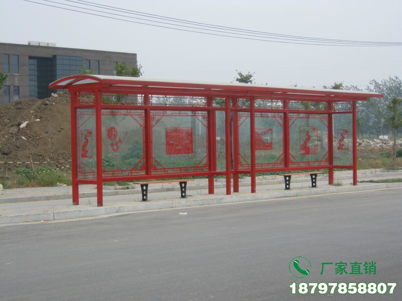吉林中式金属古典公交候车亭